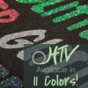 The store image for GlitterFlex® II- it shows a close up of a pressed GlitterFlex® II and advertises there are 11 colors of GlitterFlex® II HTV