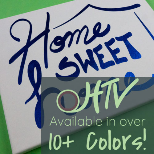 The store image for Textured SpecialtyPSV™ - it shows a canvas with "Home Sweet Home" in Textured SpecialtyPSV™ and advertises there are over 10 colors of Textured SpecialtyPSV™