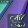 The store image for DecoFilm® Glitter Chameleon Sheets - it shows 3 colors of materials and advertises there are 4 colors of DecoFilm® Glitter Chameleon Sheets