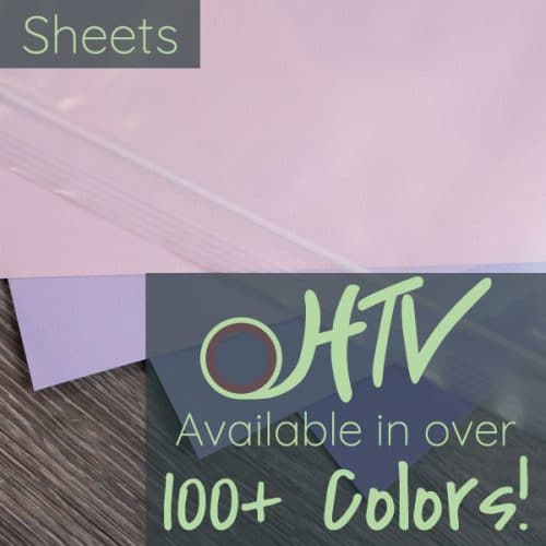 The store image for ThermoFlex® Plus Sheets - it shows sheets of Plus and advertises there are over 100 colors of ThermoFlex® Plus Sheets
